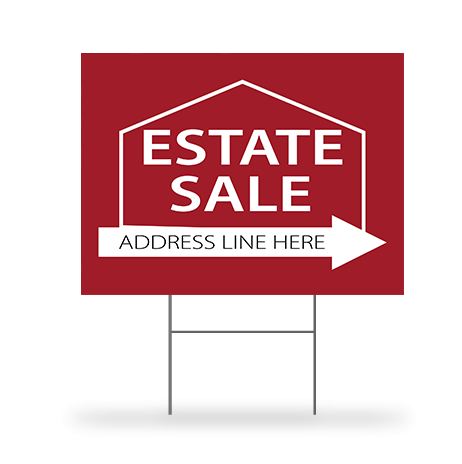 Estate Sale Yard Sign Sample